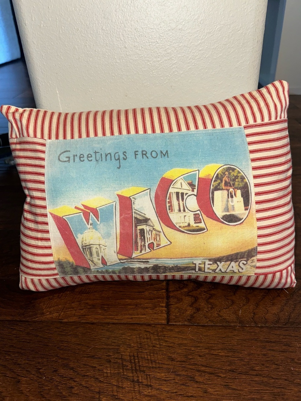 Vintage Greetings from Waco Texas Decorative Pillow